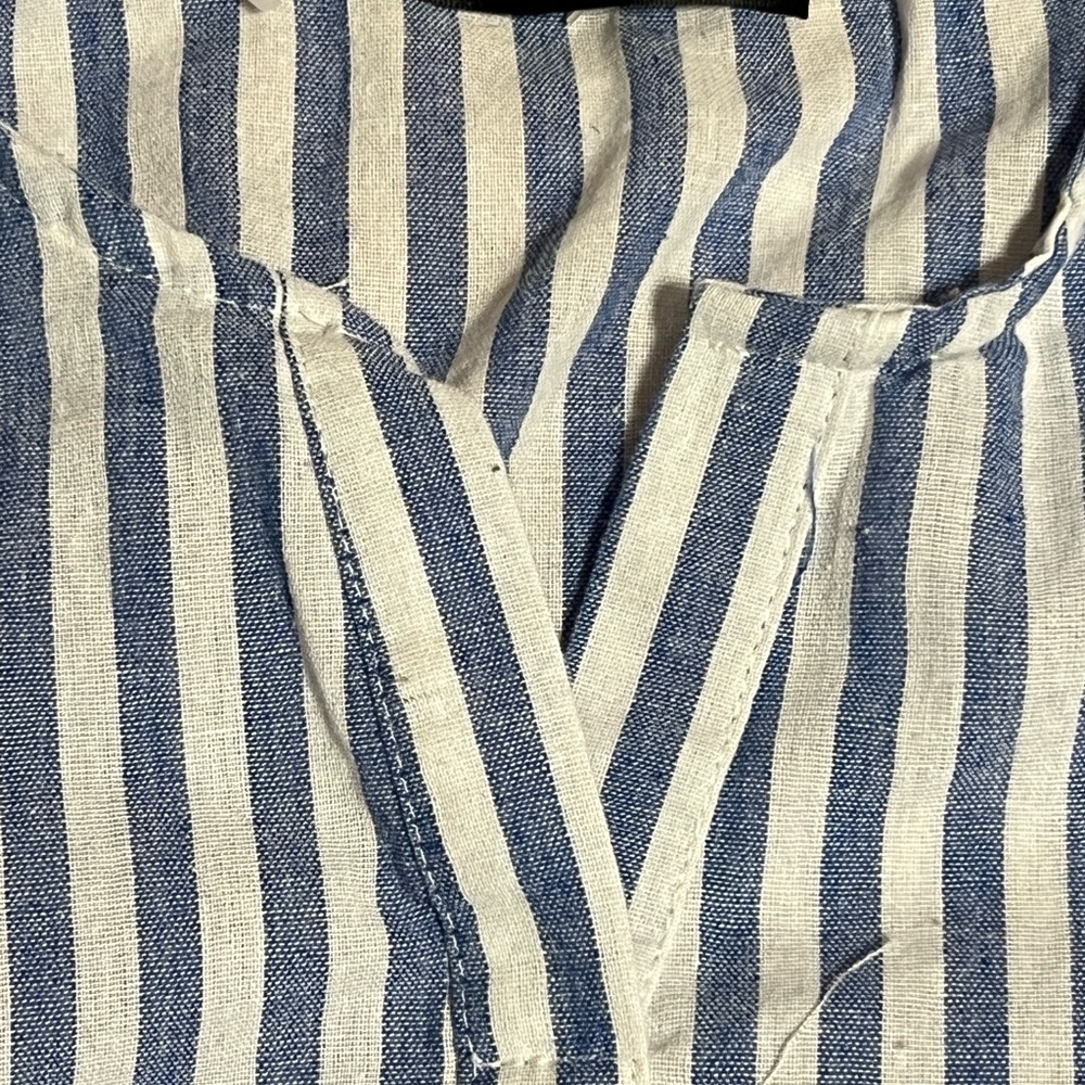 Zanzea Blue and White Striped Maxi Dress - Picture 2 of 3